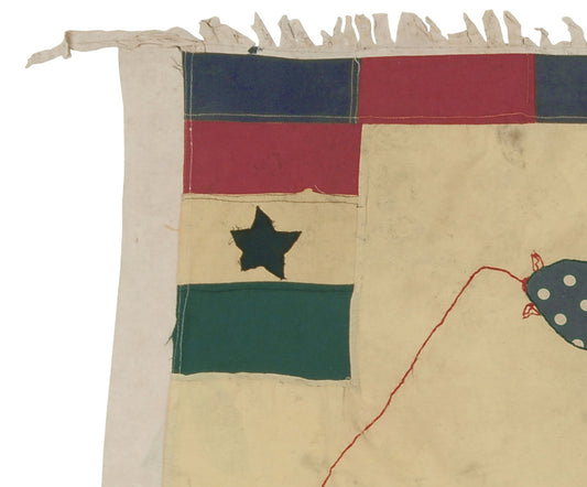 Authentic 54½″×34″ Ghana Asafo Flag – Traditional Fante War Frankaa