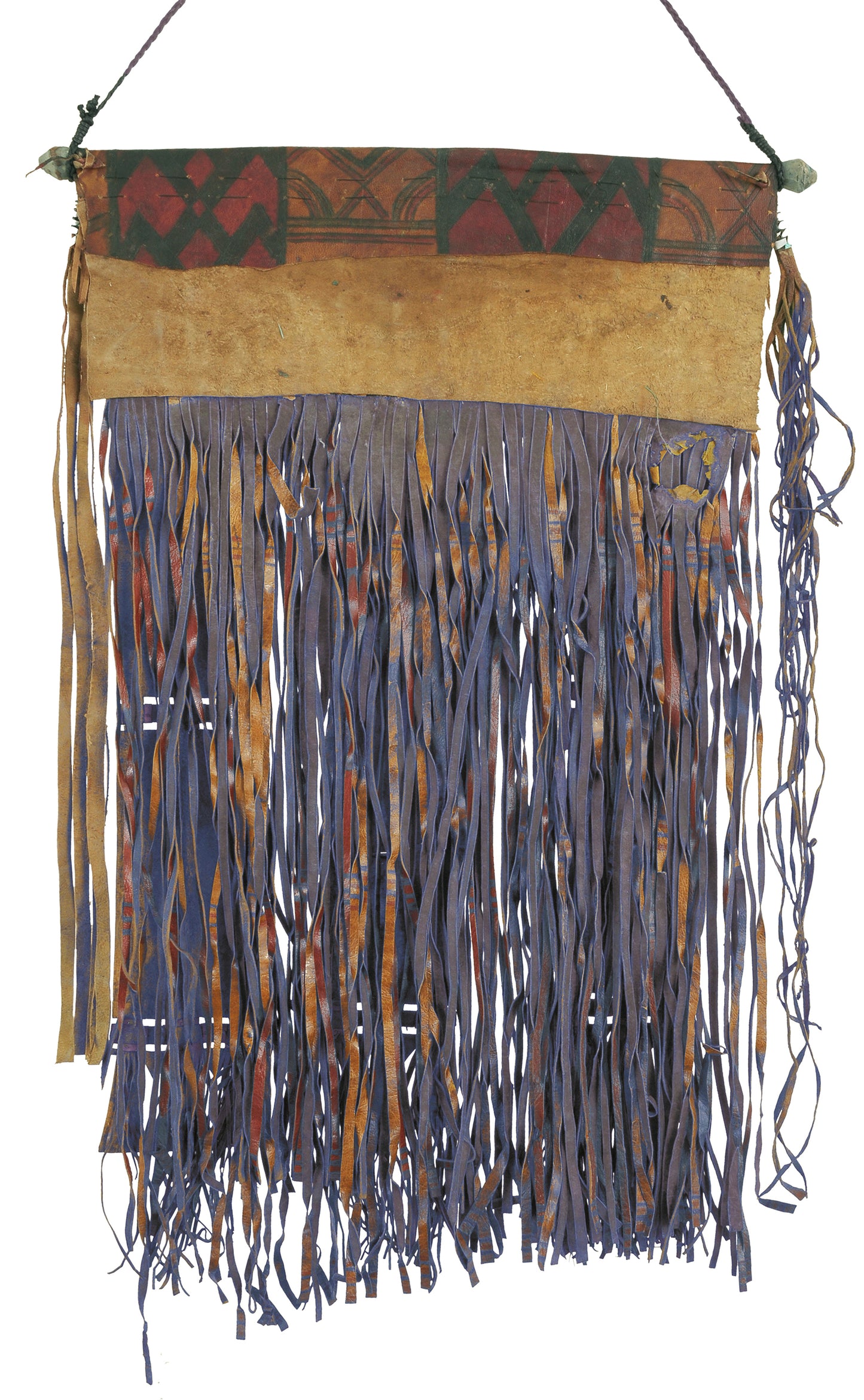 Authentic Tuareg Leather Wall Panel – Sahara Nomad Ethnic Art