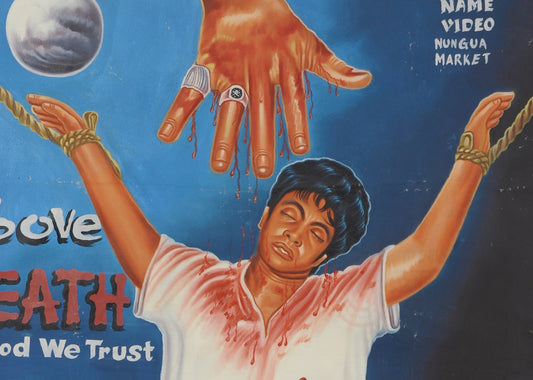 Above Death African Movie Poster - Hand-Painted Ghanaian Artwork - alternate view