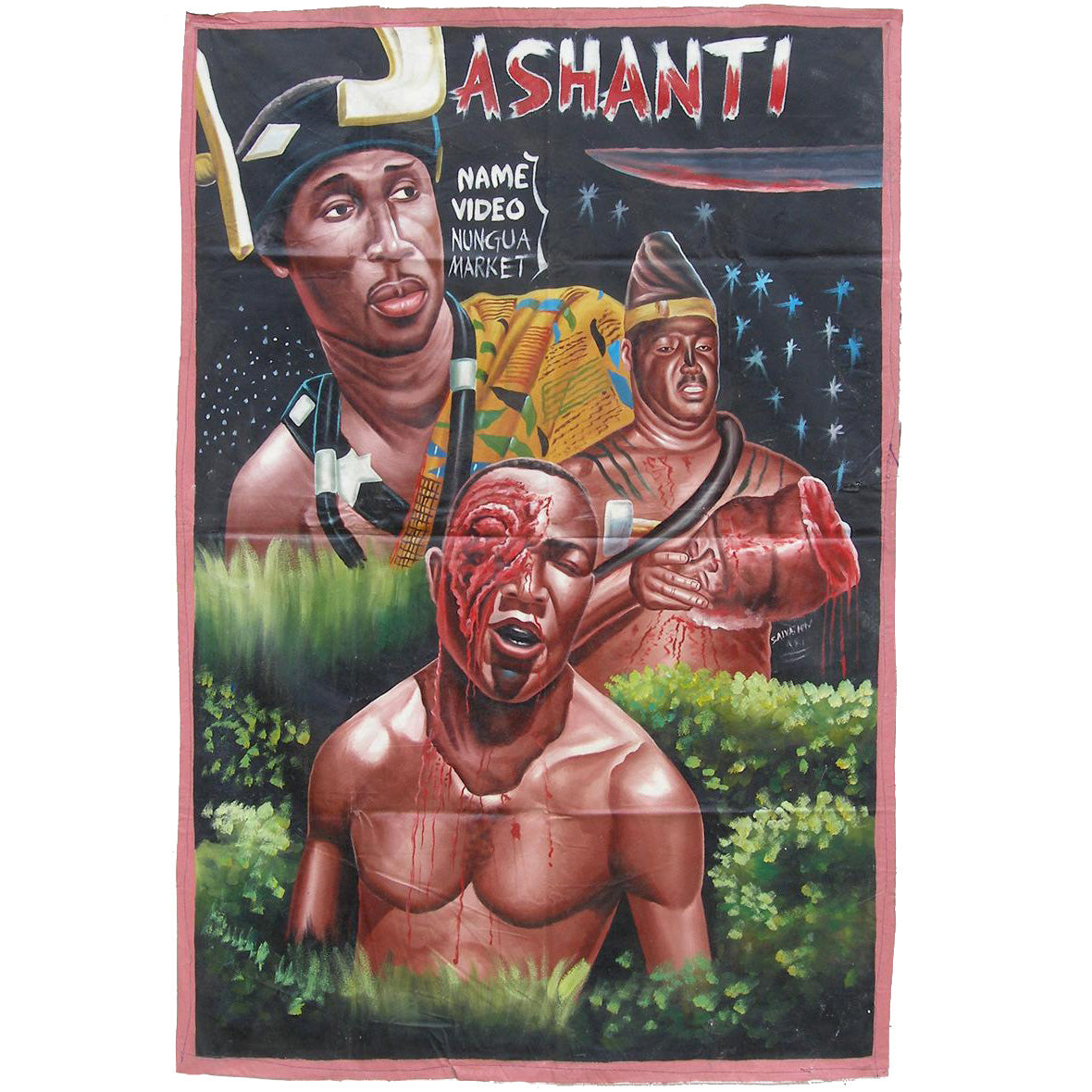 Hand-Painted Ashanti Movie Poster From Ghana - Unique African Art