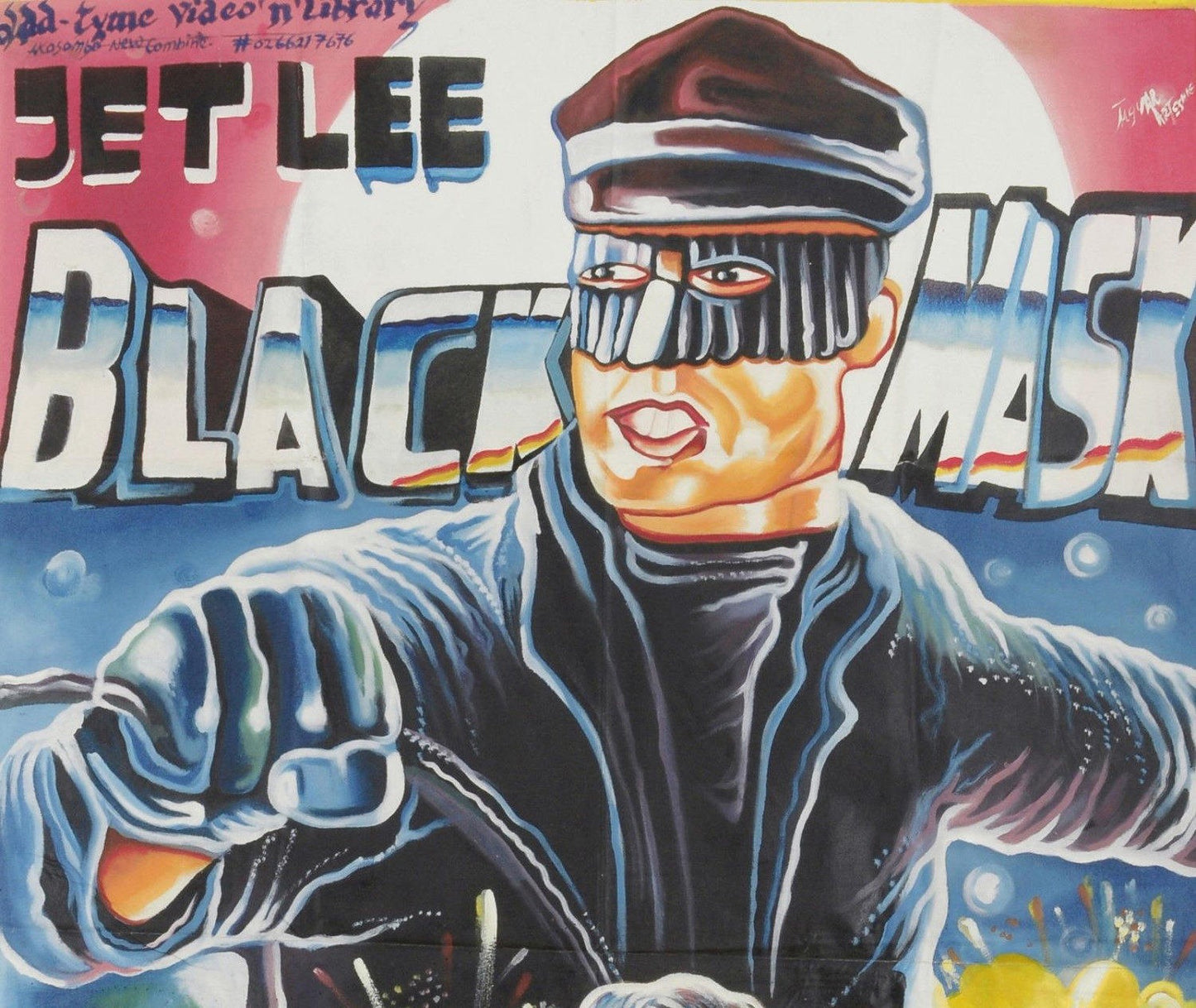 Black Mask Movie Poster - Hand Painted In Ghana Jet Li - alternate view