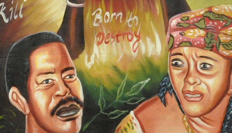 Child Of Destiny Movie Poster - Ghanaian Hand-Painted Art - close-up