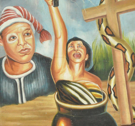 Evil Pot Movie Poster: Hand-Painted African Art From Ghana - alternate view