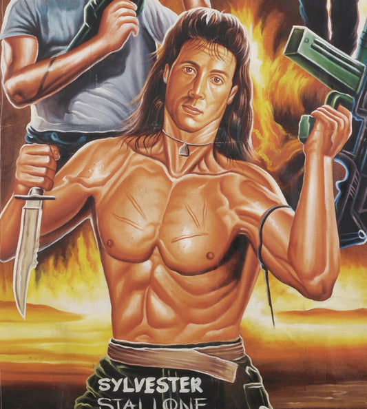 Hand-Painted 'First Blood' Rambo Movie Poster - Ghanaian Art - alternate view