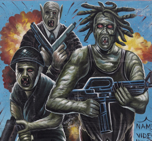 Horror Commando 3 Movie Poster - Hand Painted In Ghana - alternate view