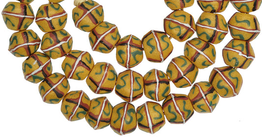 African King Bicone Powder Glass Beads - Recycled Glass Art - alternate view