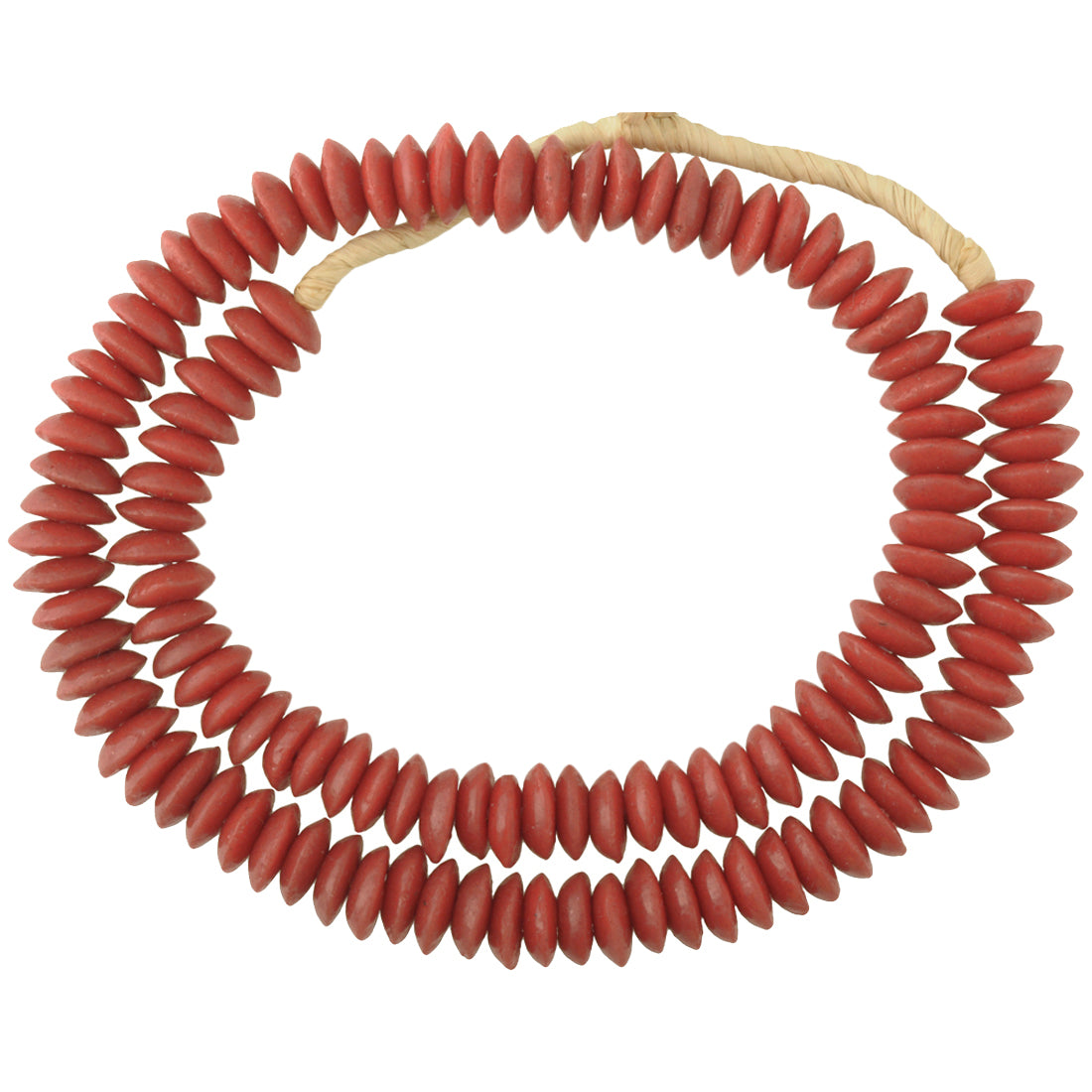 Krobo Glass Beads - Venetian Disk Style - 14Mm Handmade Ghana