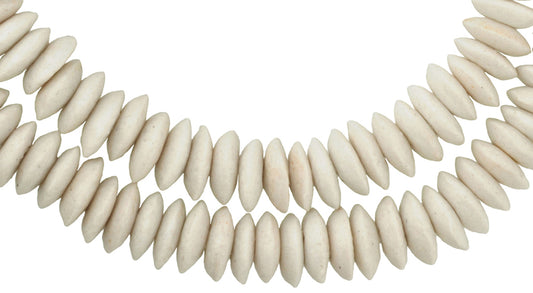 African Recycled Krobo Glass Disk Beads - 24" Strand, Handmade - alternate view