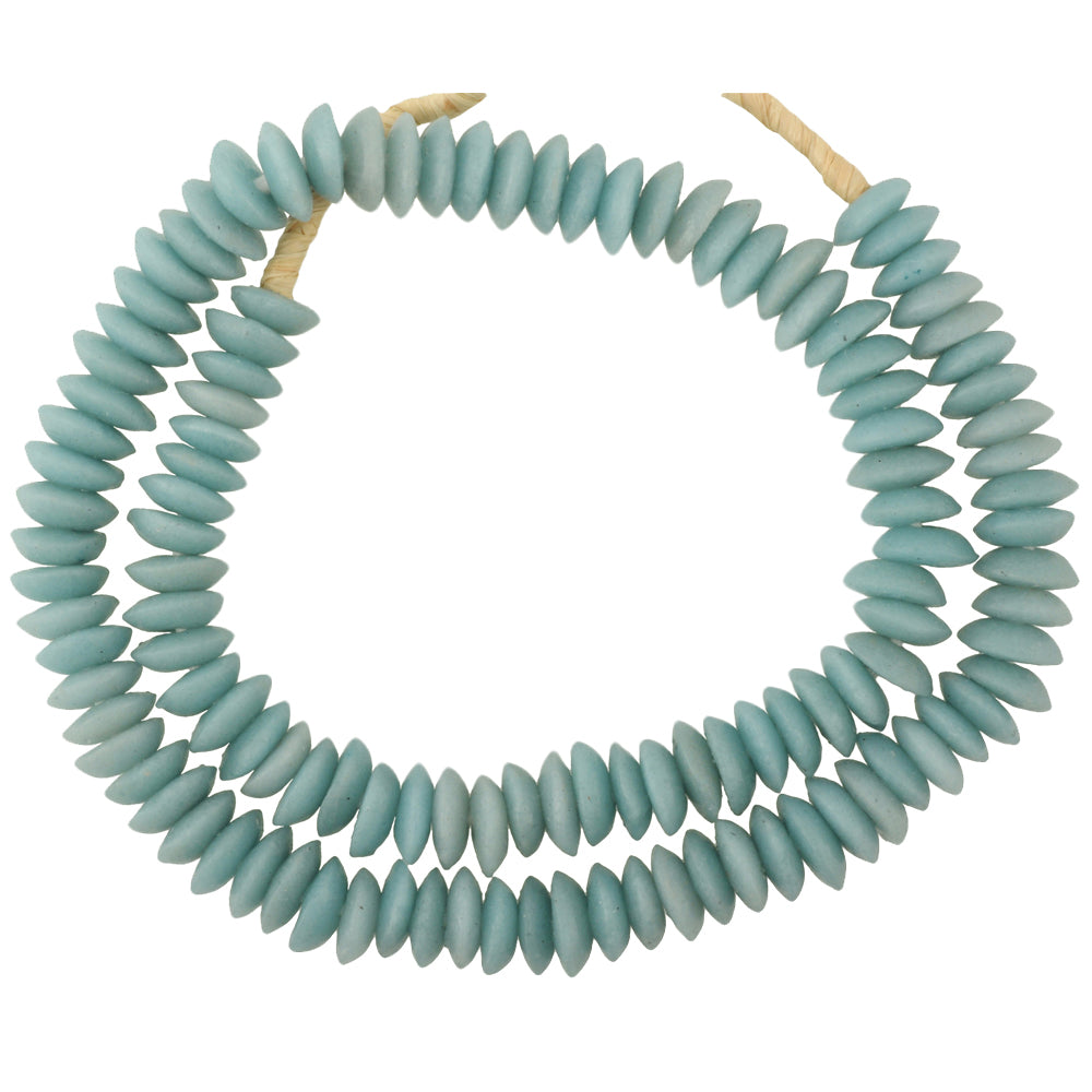 African Krobo Glass Beads - Venetian Disk-Inspired Recycled Trade Beads