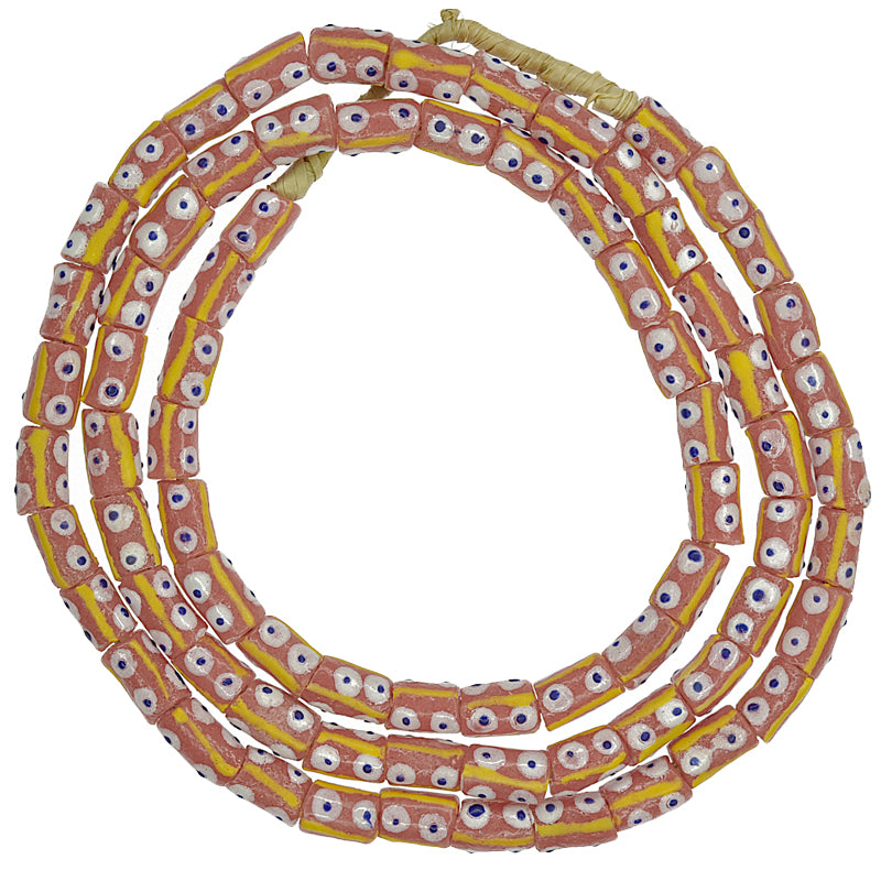Fancy African Trade Powder Glass Beads - 6Mm Ghana Krobo Strand