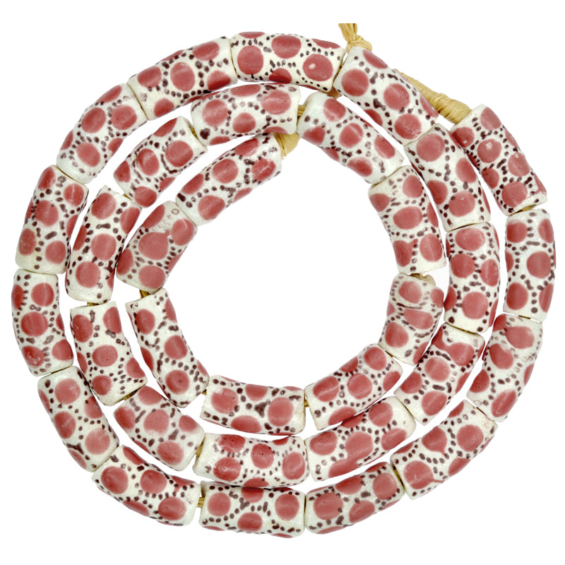 African Powder Glass Beads, 9Mm Krobo Trade Beads From Ghana