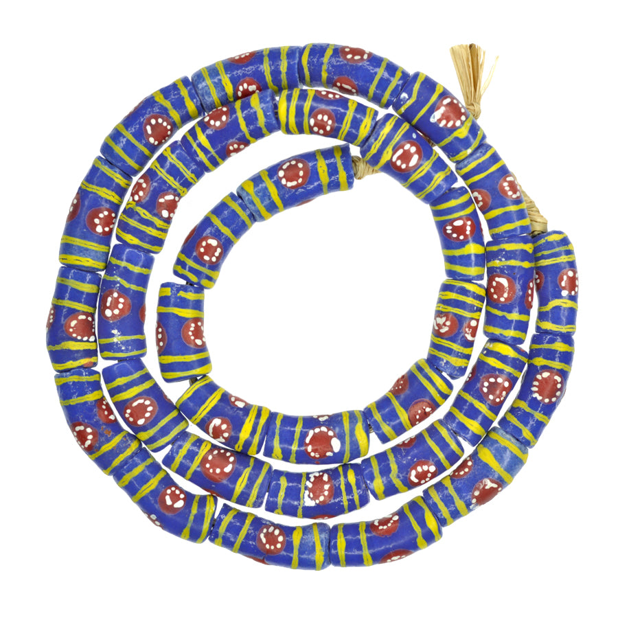 New African Trade Beads - Fancy Krobo Powder Glass Beads (8-9Mm)