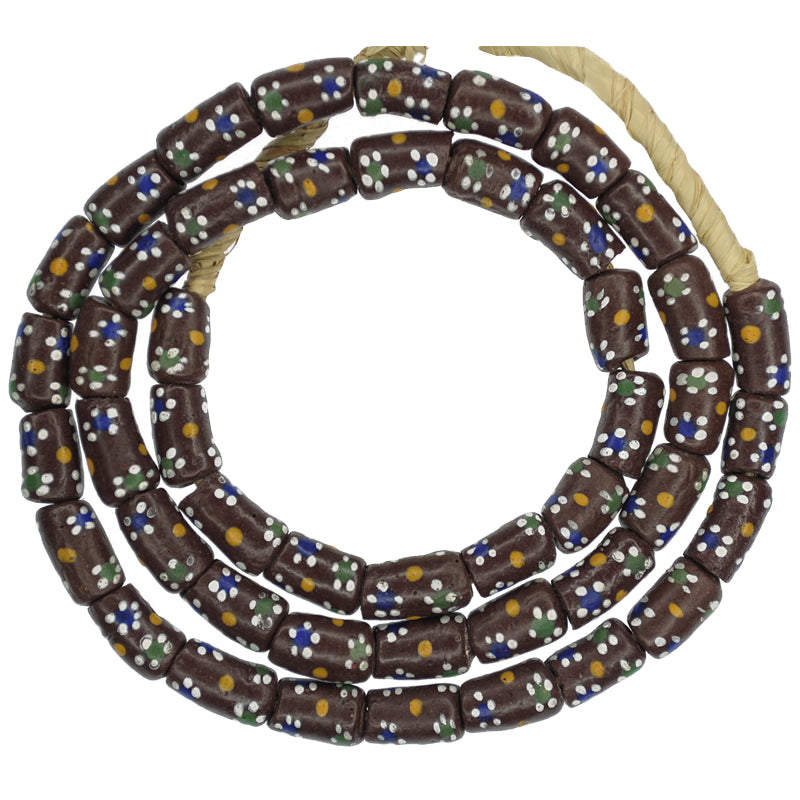 Handmade African Powder Glass Beads - Fancy Krobo Trade Beads