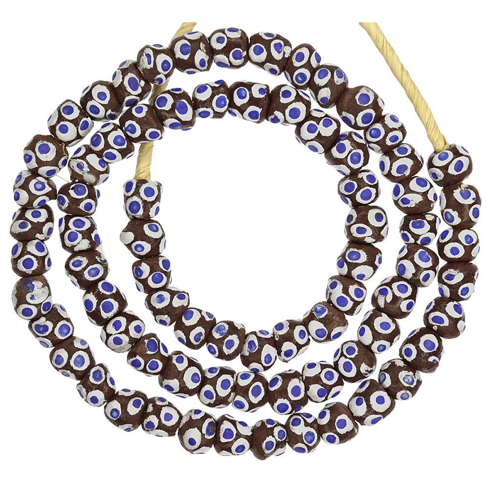 New African Powder Glass Beads Imitating Venetian Eye Beads