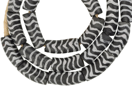 Exquisite 10Mm Fancy Powder Glass Beads - African Trade Beads - alternate view