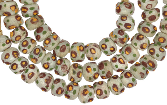 African Trade Beads | Fancy Recycled Glass Beads | 13Mm Krobo Beads - alternate view