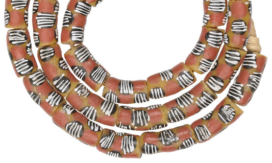 Vibrant Powder Glass Beads - Handmade Krobo African Trade Beads - alternate view