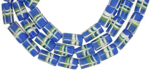 Powder Glass African Beads Imitating Venetian Feather Trade Beads - alternate view
