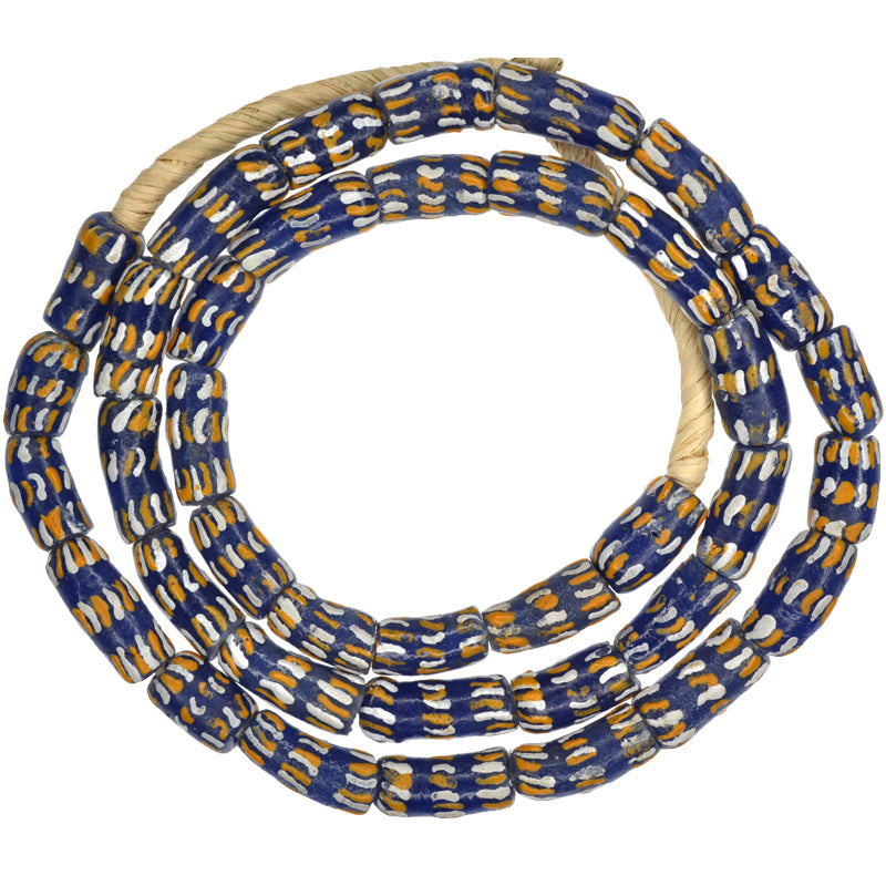Fancy Krobo Powder Glass Beads - African Trade Beads, 8Mm