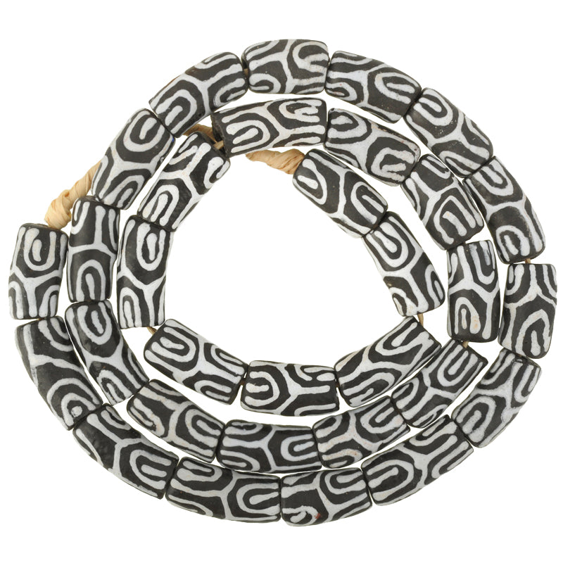 New 25" African Trade Beads - Fancy Recycled Powder Glass Beads