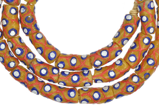 African Powder Glass Beads, Fancy Krobo Recycled Glass, 9Mm - alternate view