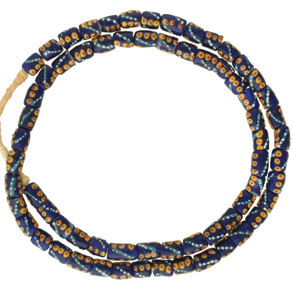 Colorful 8Mm African Trade Beads - Fancy Recycled Glass From Ghana