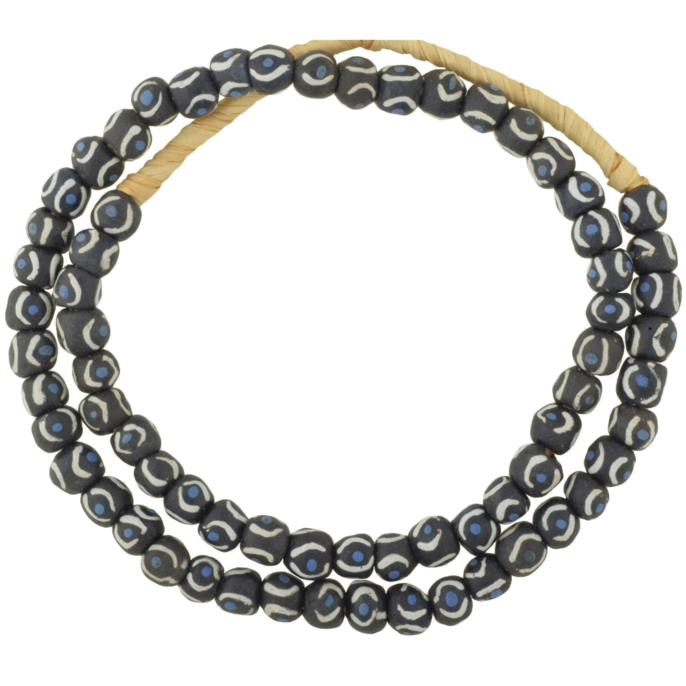 Fancy African Trade Beads - Venetian Eye-Inspired Krobo Glass Beads