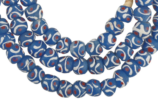 Fancy African Powder Glass Krobo Beads - 26.5" Strand, 11-12Mm - alternate view