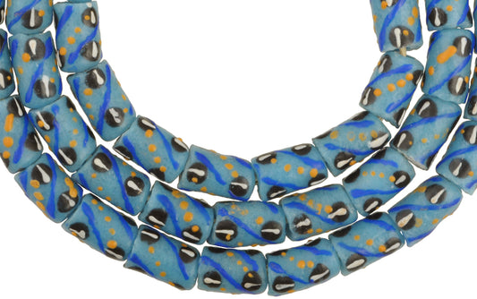 African Trade Beads: Fancy Powder Glass Krobo Beads 8Mm - alternate view