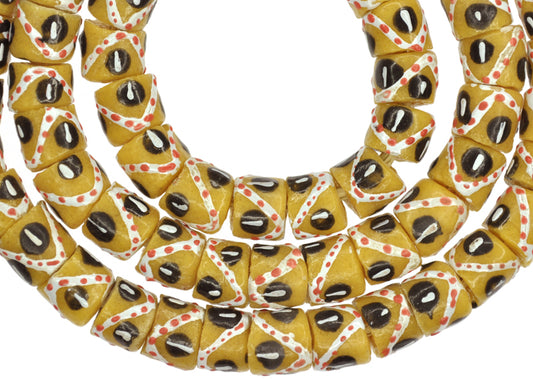 Fancy Powder Glass Beads - African Krobo Trade Beads 11Mm - alternate view