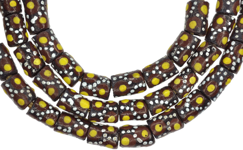 African Trade Beads - Fancy Krobo Powder Glass Beads, 8-9Mm - alternate view
