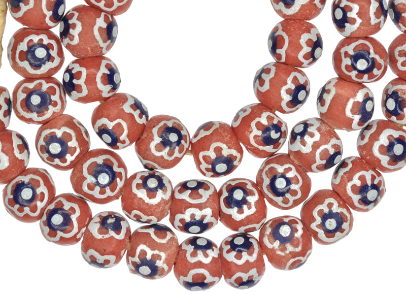 Fancy Krobo Powder Glass Beads - Imitation Venetian Trade Beads, 12-13Mm - alternate view