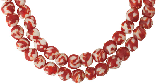 New African Trade Beads - Recycled Glass From Ghana (10-11Mm) - alternate view