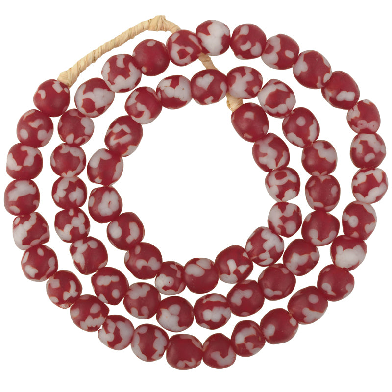 New African Trade Beads - 10Mm Recycled Krobo Glass, Ghana