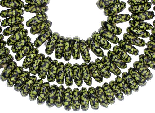 African Trade Beads: Recycled Glass Disks From Krobo, Ghana - alternate view