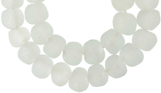 X-Large Translucent Recycled Krobo Glass Beads From Ghana, 20-22Mm - alternate view