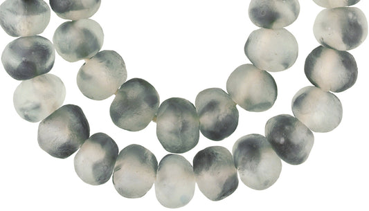 X-Large Multicolored Recycled Glass Beads - Handmade In Ghana - alternate view