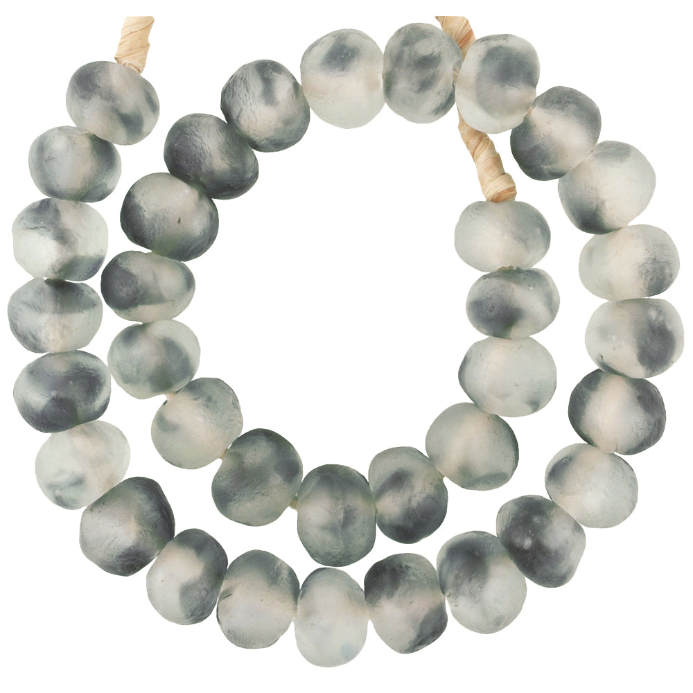 X-Large Multicolored Recycled Glass Beads - Handmade In Ghana