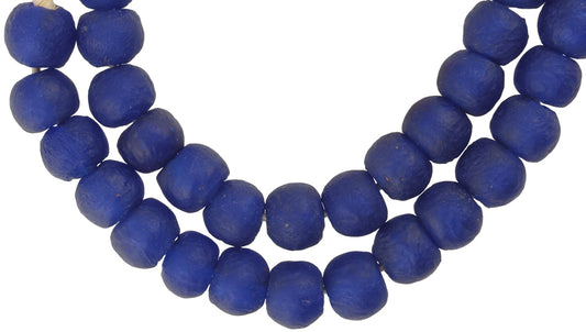 Translucent Recycled Krobo Glass Beads - 13-14Mm African Trade Beads - alternate view