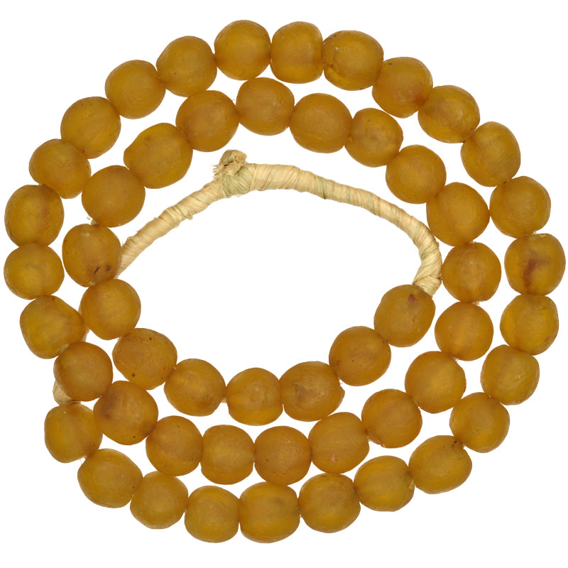 Translucent Krobo Glass Beads - Recycled African Trade Beads 10-11Mm