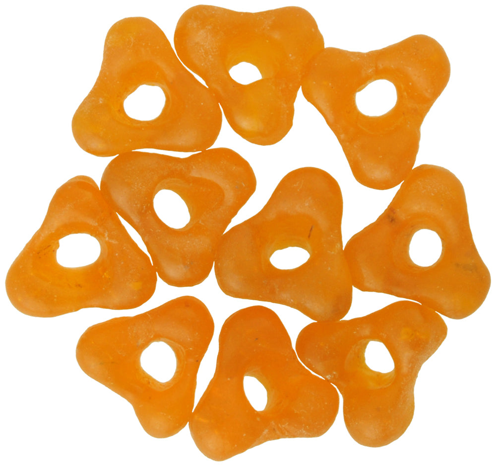 Translucent Krobo Glass Beads 9Mm Imitating Bohemian Trade Beads - close-up