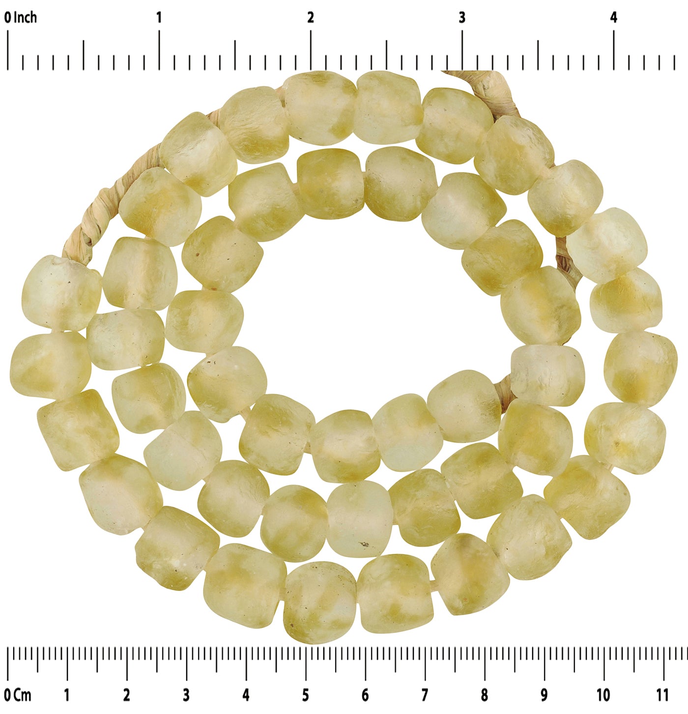 Translucent Krobo Glass Beads - Recycled African Trade Beads - partial view