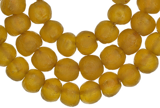 Translucent Krobo Glass Beads - 13-14Mm African Trade Strand - alternate view