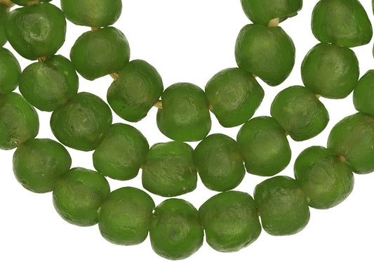 Translucent 13Mm Krobo Glass Beads - Recycled African Trade Beads - alternate view