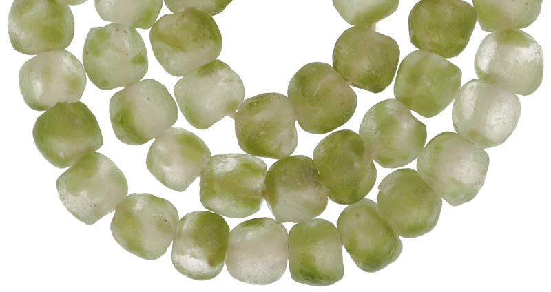 New Translucent Krobo Glass Beads - Recycled African Trade Beads - alternate view
