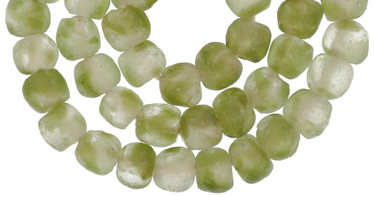 New Translucent Krobo Glass Beads - Recycled African Trade Beads - alternate view