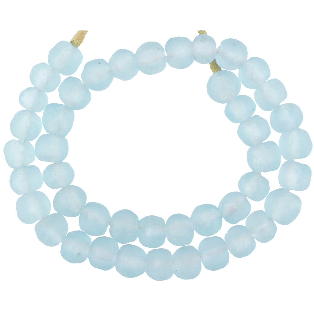 Translucent Krobo Glass Beads - 13-14Mm, Recycled African Trade Beads
