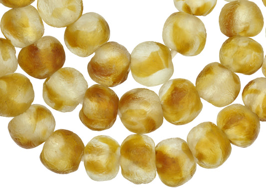 Translucent Krobo Glass Beads, 13-14Mm, African Trade Beads - alternate view