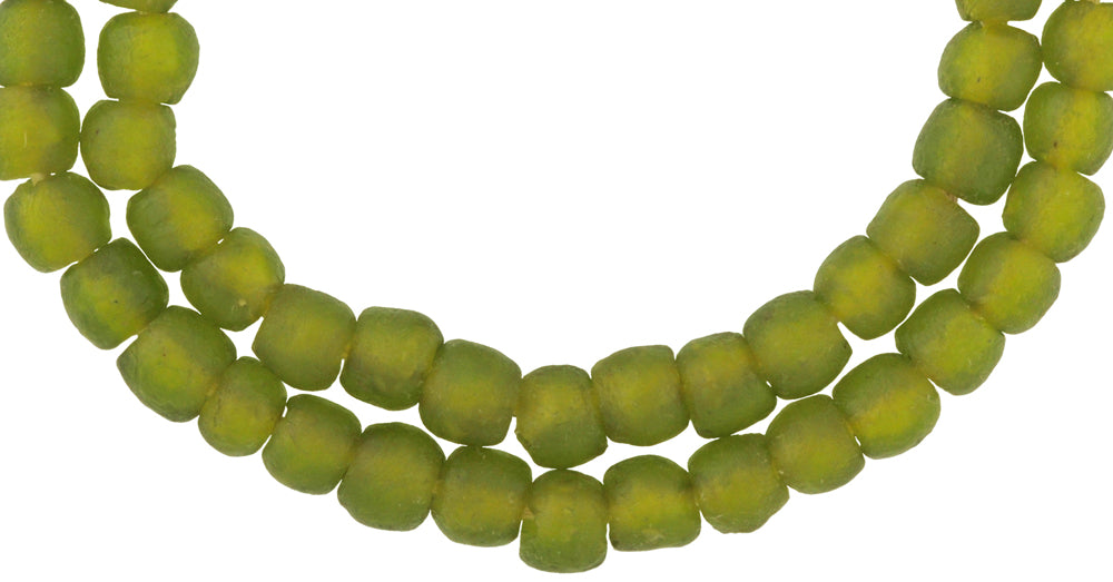 Translucent Krobo Recycled Glass Beads - African Trade Beads, 10-11Mm - alternate view