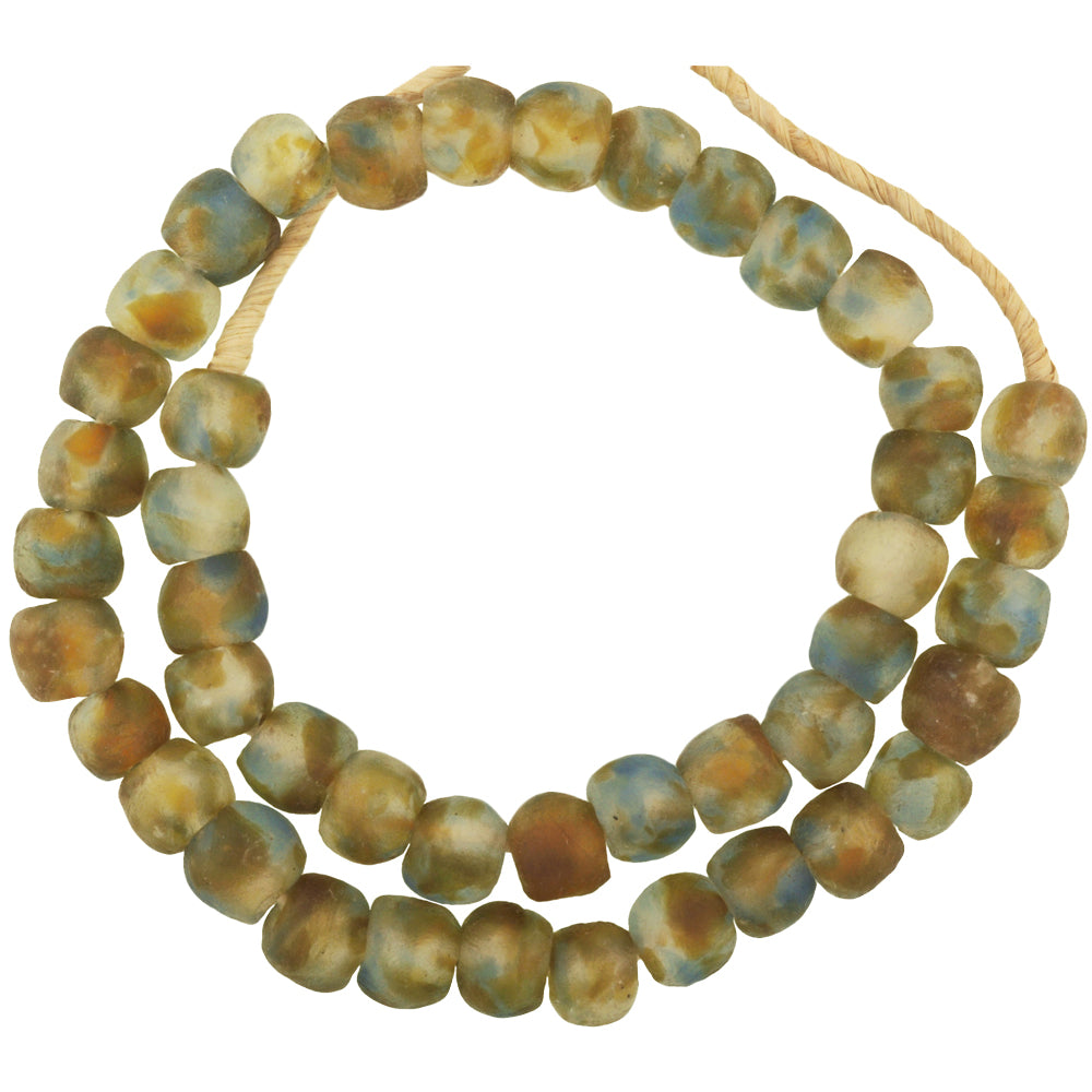 Translucent Krobo Glass Beads - 14Mm, African Trade Beads